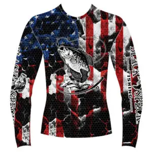 SUBLIMATION LS SUPREME COMFORT 4-WAY STRETCH PERFORMANCE TEE DARK USA FLAG